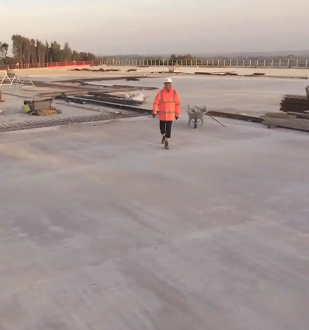 Walking on the Under Ground Building